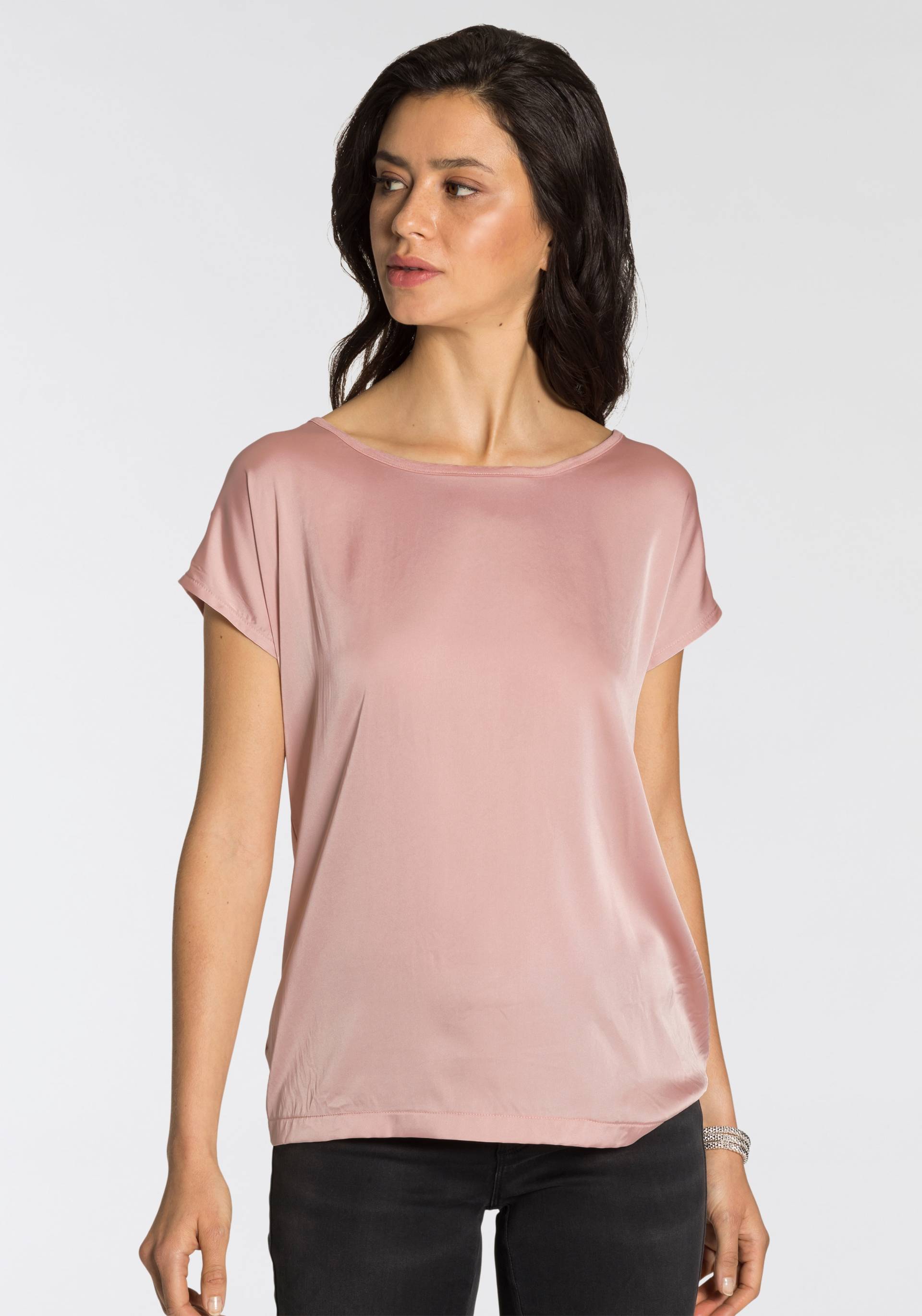 Laura Scott Shirtbluse, aus Satin und Jersey Laura Scott Shirtbluse, aus Satin und Jersey von laura scott