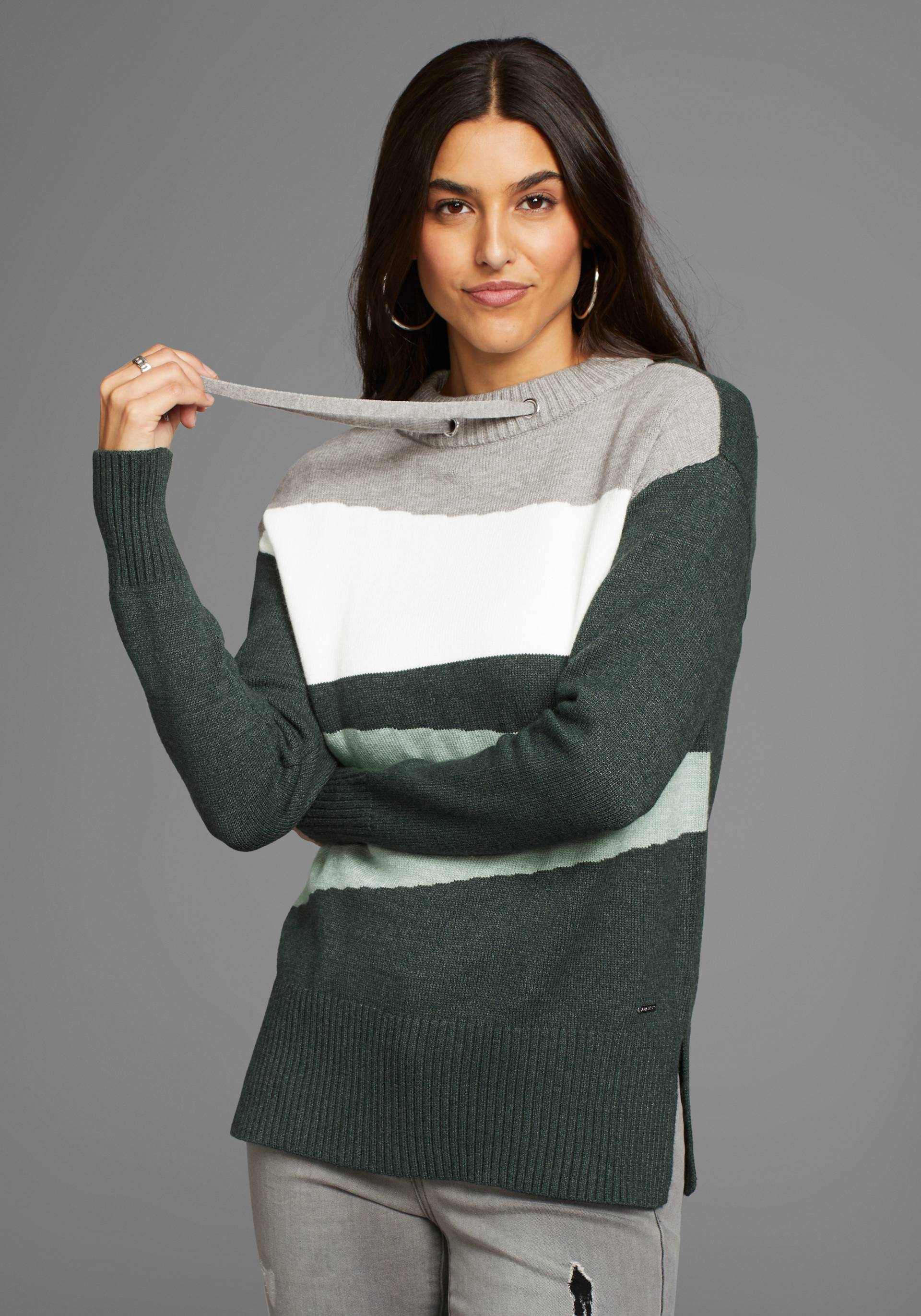 Laura Scott Streifenpullover, mit Bindebändern - NEUE KOLLEKTION Laura Scott Streifenpullover, mit Bindebändern - NEUE KOLLEKTION von laura scott