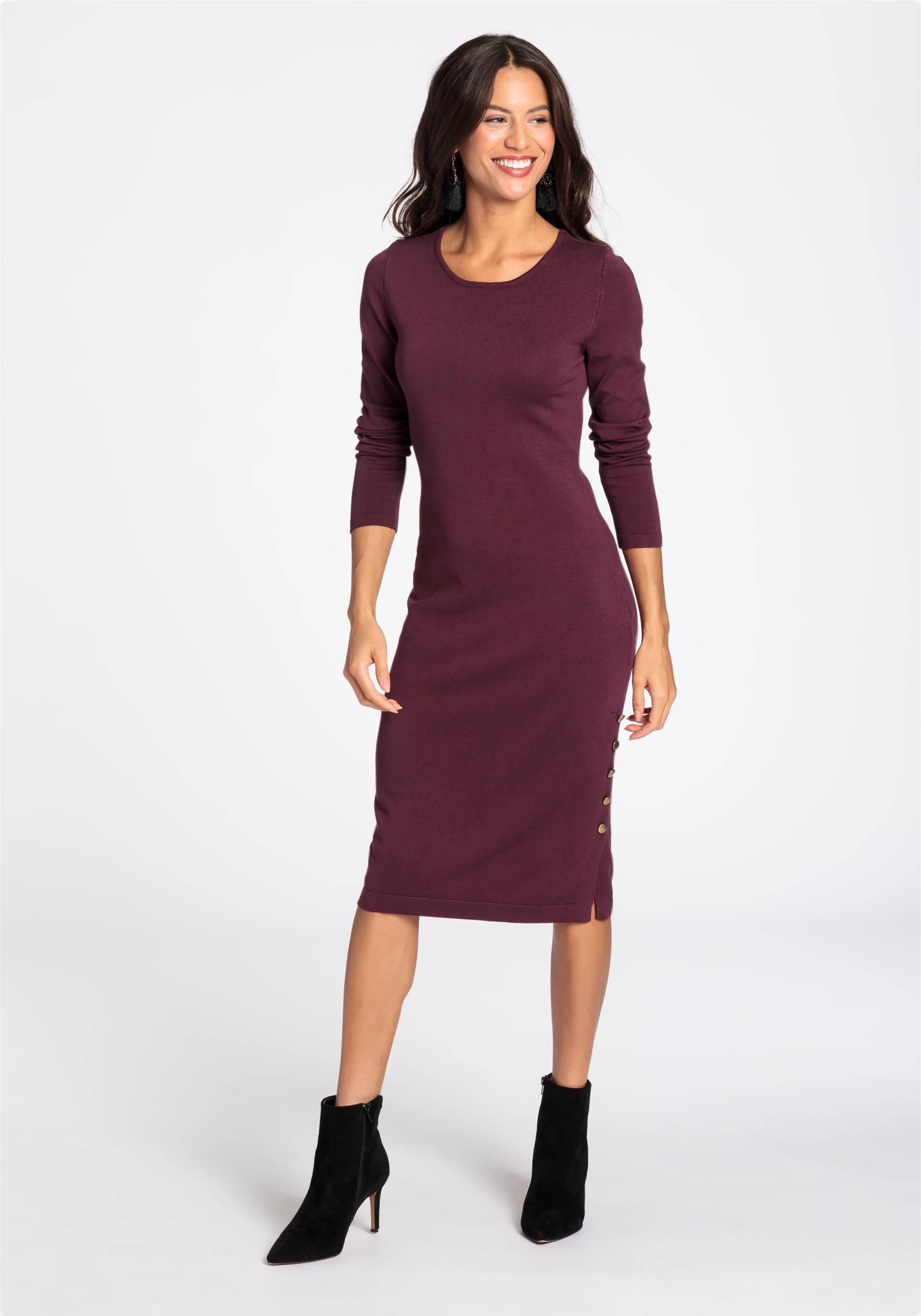 Laura Scott Strickkleid, knielang, figurbetont, klassischer Stil Laura Scott Strickkleid, knielang, figurbetont, klassischer Stil von laura scott