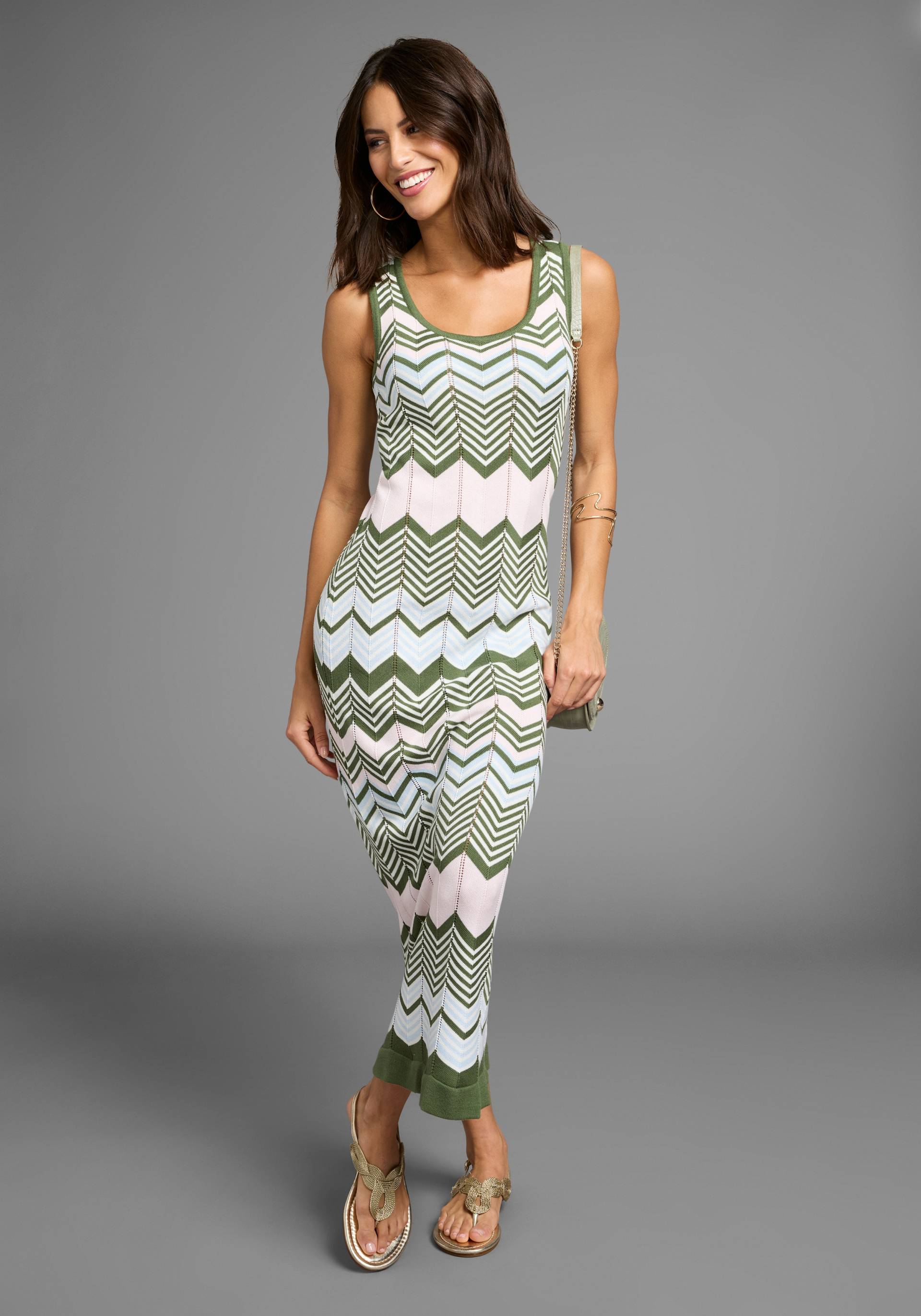 Laura Scott Strickkleid, in modischem Zickzack-Muster Laura Scott Strickkleid, in modischem Zickzack-Muster von laura scott