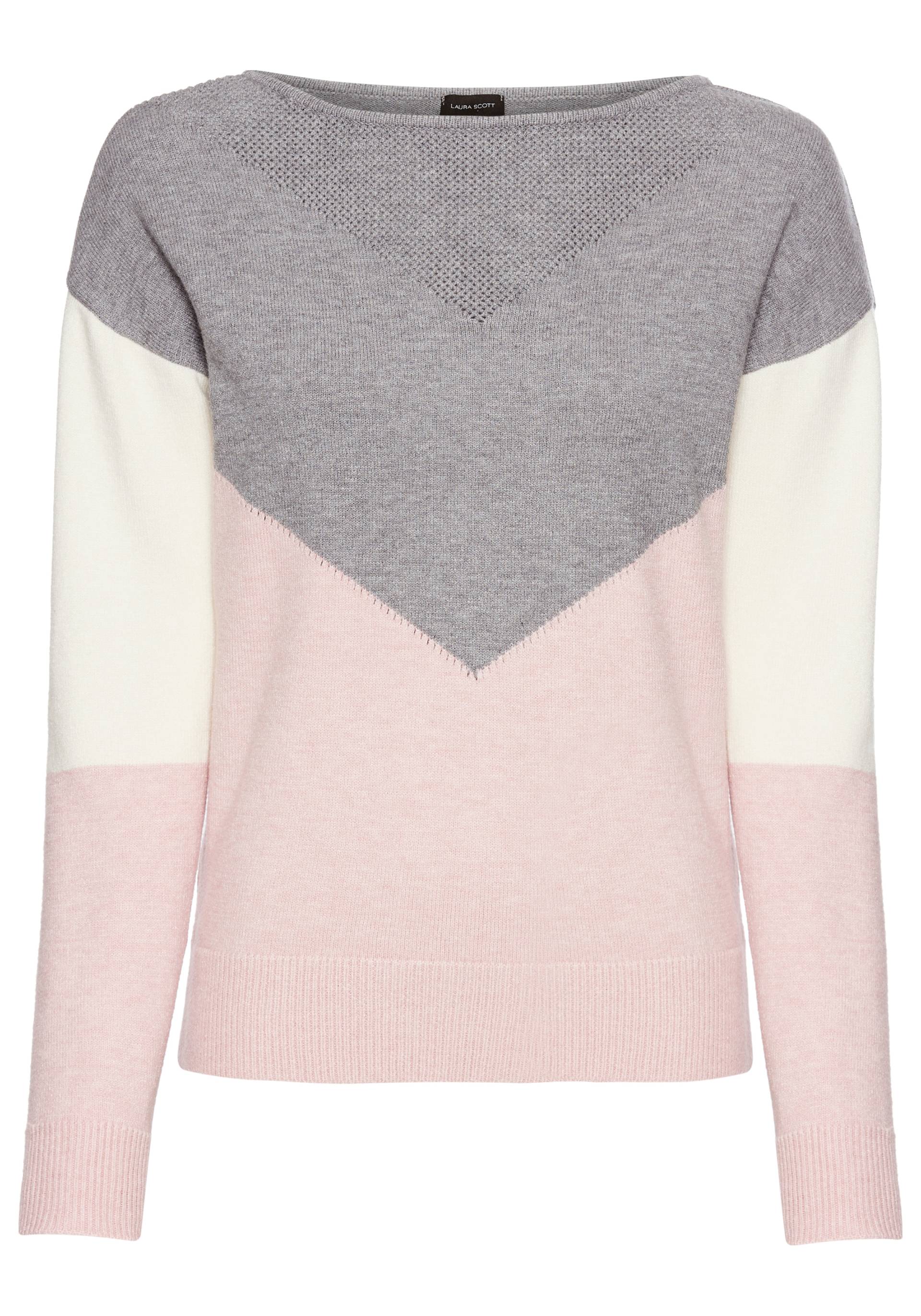 Laura Scott Strickpullover, mit Ajour-V-Muster Laura Scott Strickpullover, mit Ajour-V-Muster von laura scott