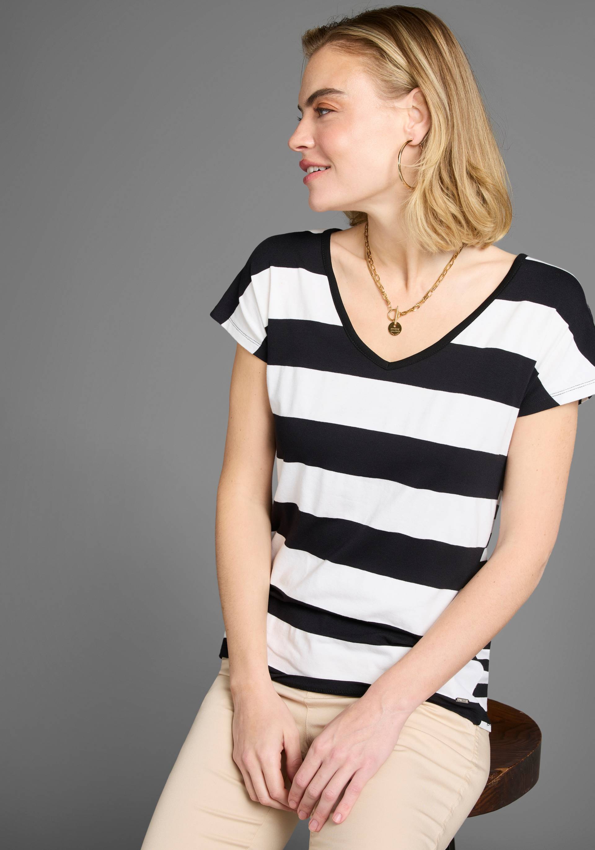 Laura Scott T-Shirt, im Streifen-Mix Laura Scott T-Shirt, im Streifen-Mix von laura scott