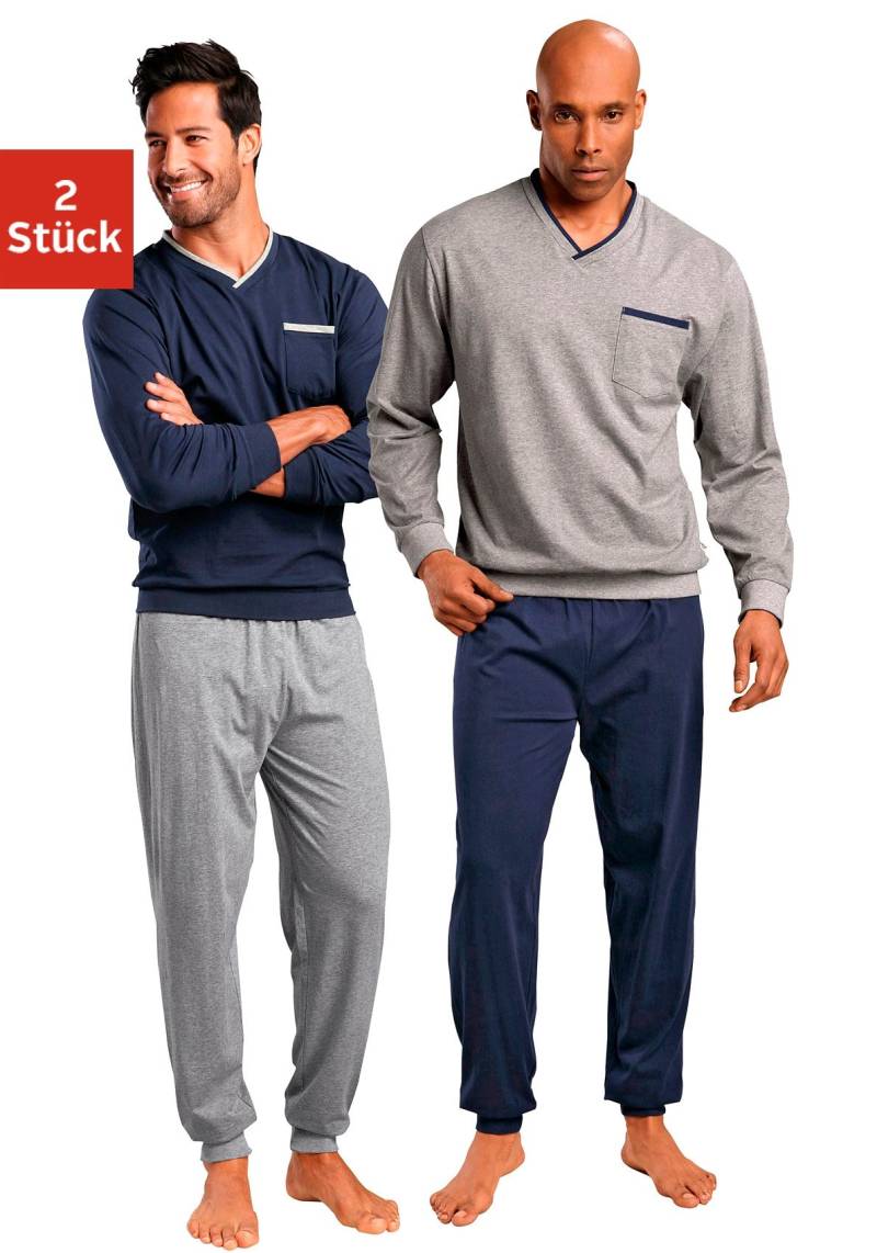 le jogger® Pyjama, (Packung, 4 tlg., 2 Stück), in langer Form von le jogger®