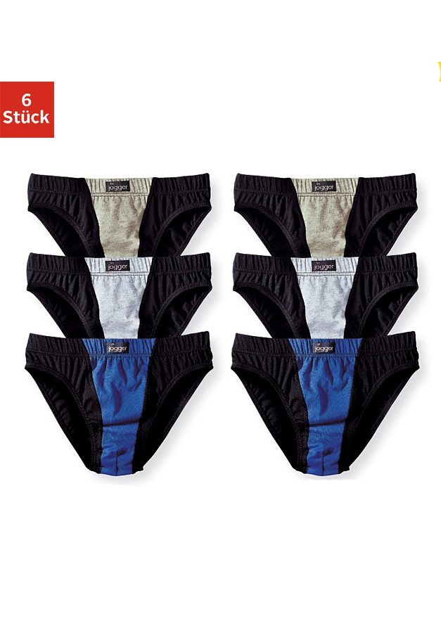 le jogger® Slip, (Packung, 6 St.), mit farblich abgesetztem Einsatz von le jogger®