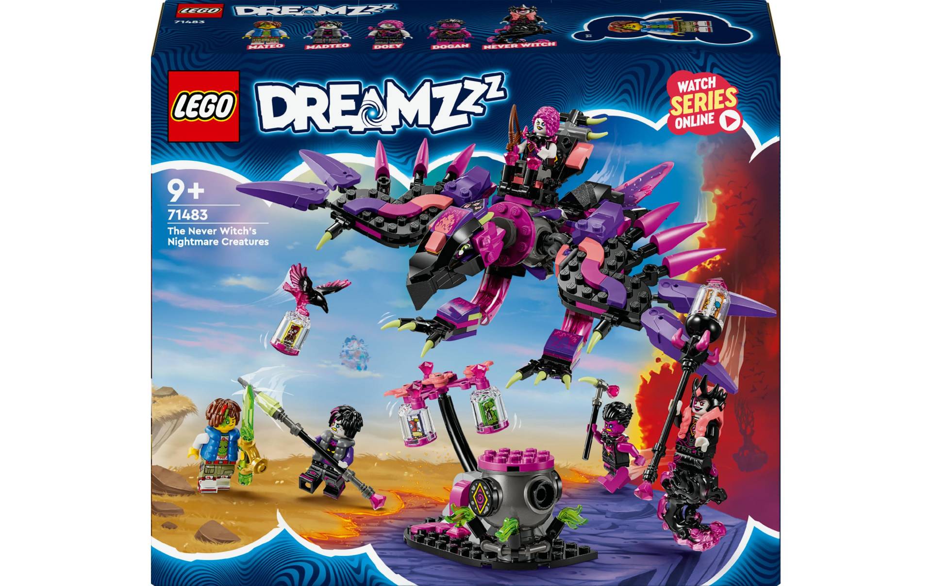 LEGO® Konstruktionsspielsteine »DreamZzz Die Albtraumkreaturen der Nimmerhexe 71483«, (457 St.) von lego®