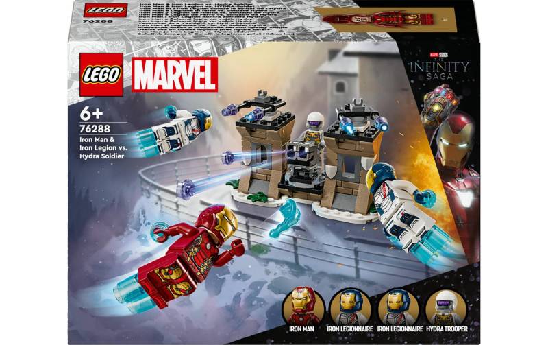 LEGO® Konstruktionsspielsteine »Marvel Iron Man und Iron Legion vs. HYDRA-Soldat 76288«, (135 St.) von lego®