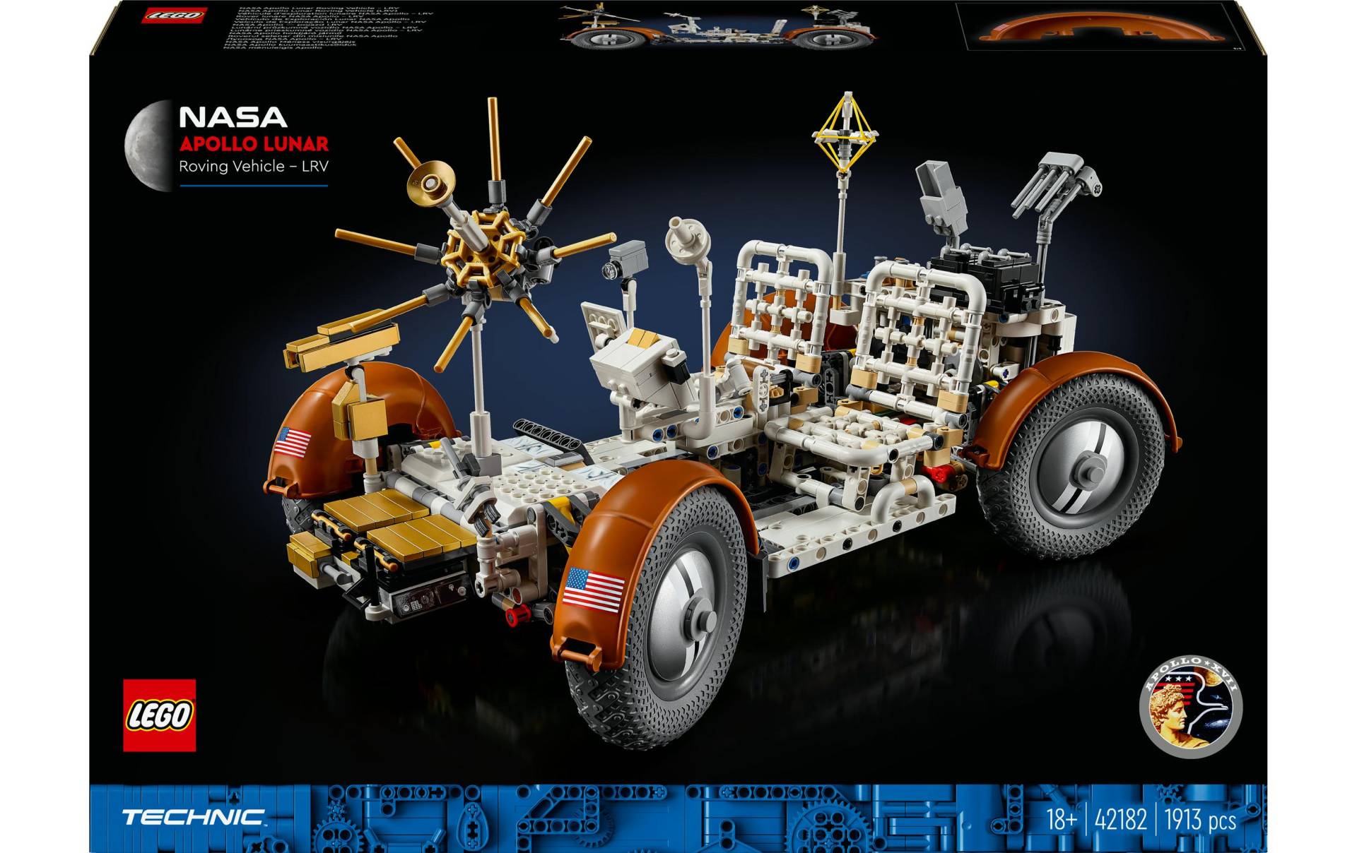 LEGO® Konstruktionsspielsteine »Technic NASA Apollo Lunar Roving Vehicle (LRV) 42182«, (1913 St.) von lego®