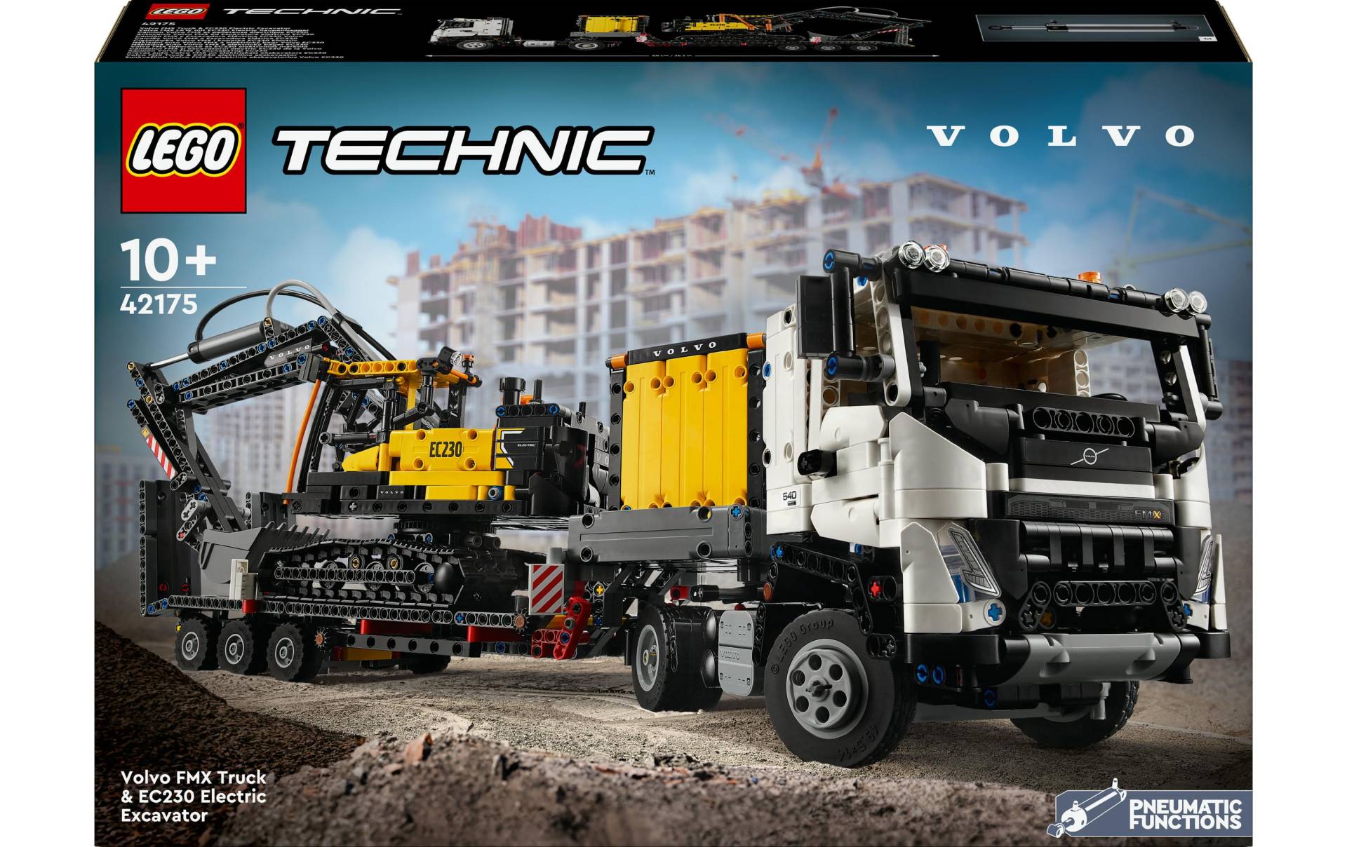 LEGO® Konstruktionsspielsteine »Technic Volvo FMX LKW mit EC230 Electric Raupenbagger 42175«, (2274 St.) von lego®