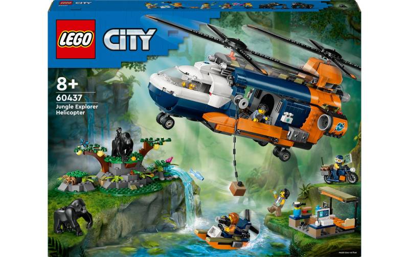 LEGO® Spielbausteine »City Dschungelforscher-Hubschrauber 60437«, (881 St.) von lego®