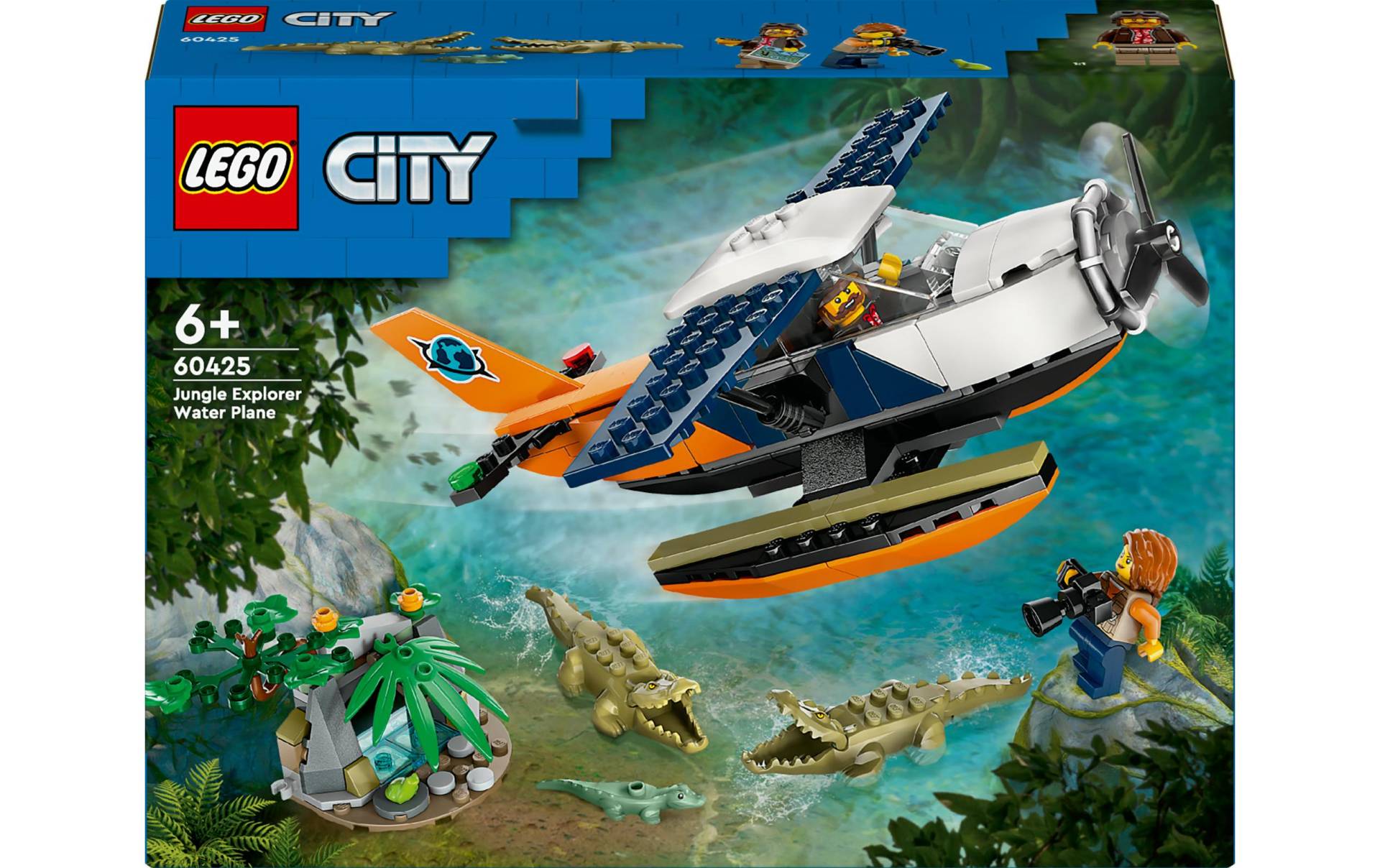 LEGO® Spielbausteine »City Dschungelforscher-Wasserflugzeug 60425«, (177 St.) von lego®