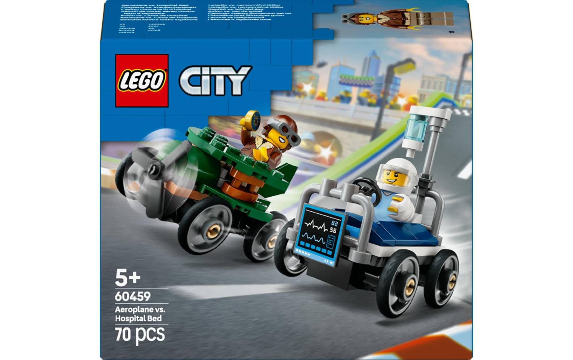 LEGO® Spielbausteine »City Flugzeug vs. Krankenhausbett 60460«, (70 St.) von lego®