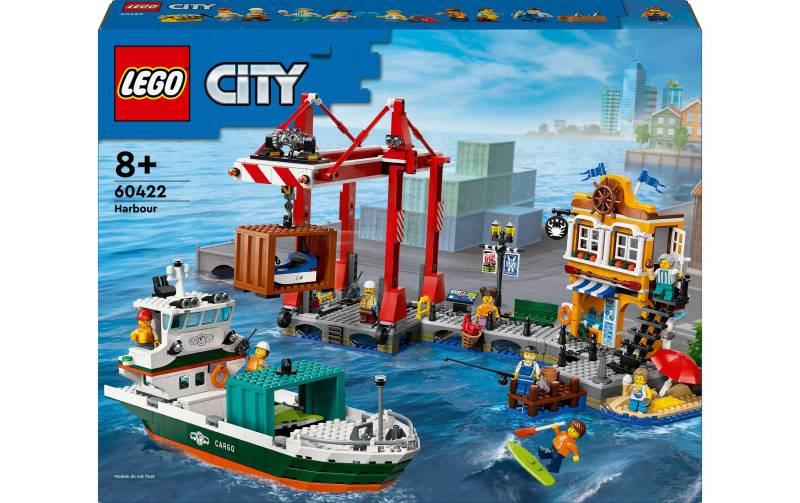 LEGO® Spielbausteine »City Hafen mit Frachtschiff 60422«, (1226 St.) von lego®