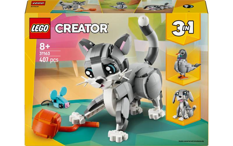 LEGO® Spielbausteine »Creator Graue Katze 31163«, (407 St.) von lego®