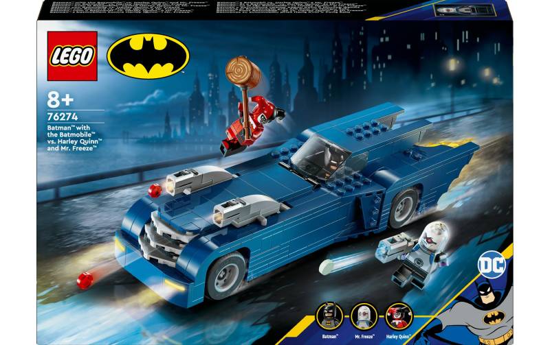 LEGO® Spielbausteine »DC Batman im Batmobil vs. Harley Quinn und Mr. Freeze 76274«, (435 St.) von lego®