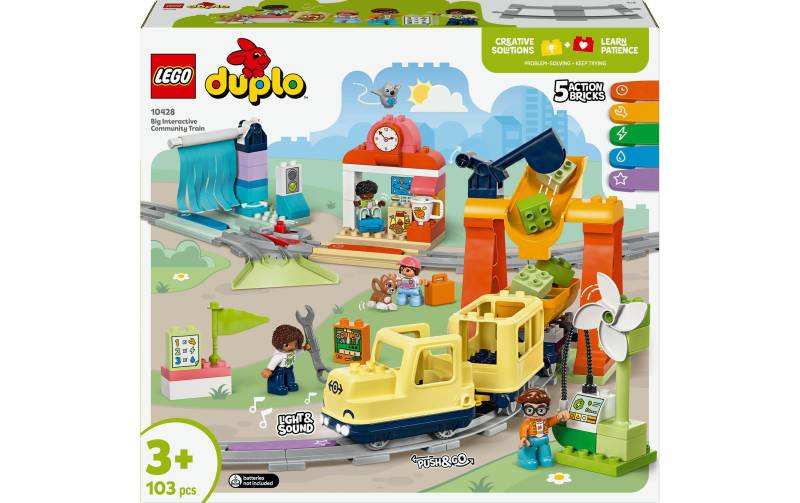 LEGO® Spielbausteine »DUPLO® Grosse interaktive Eisenbahn 10428«, (103 St.) von lego®