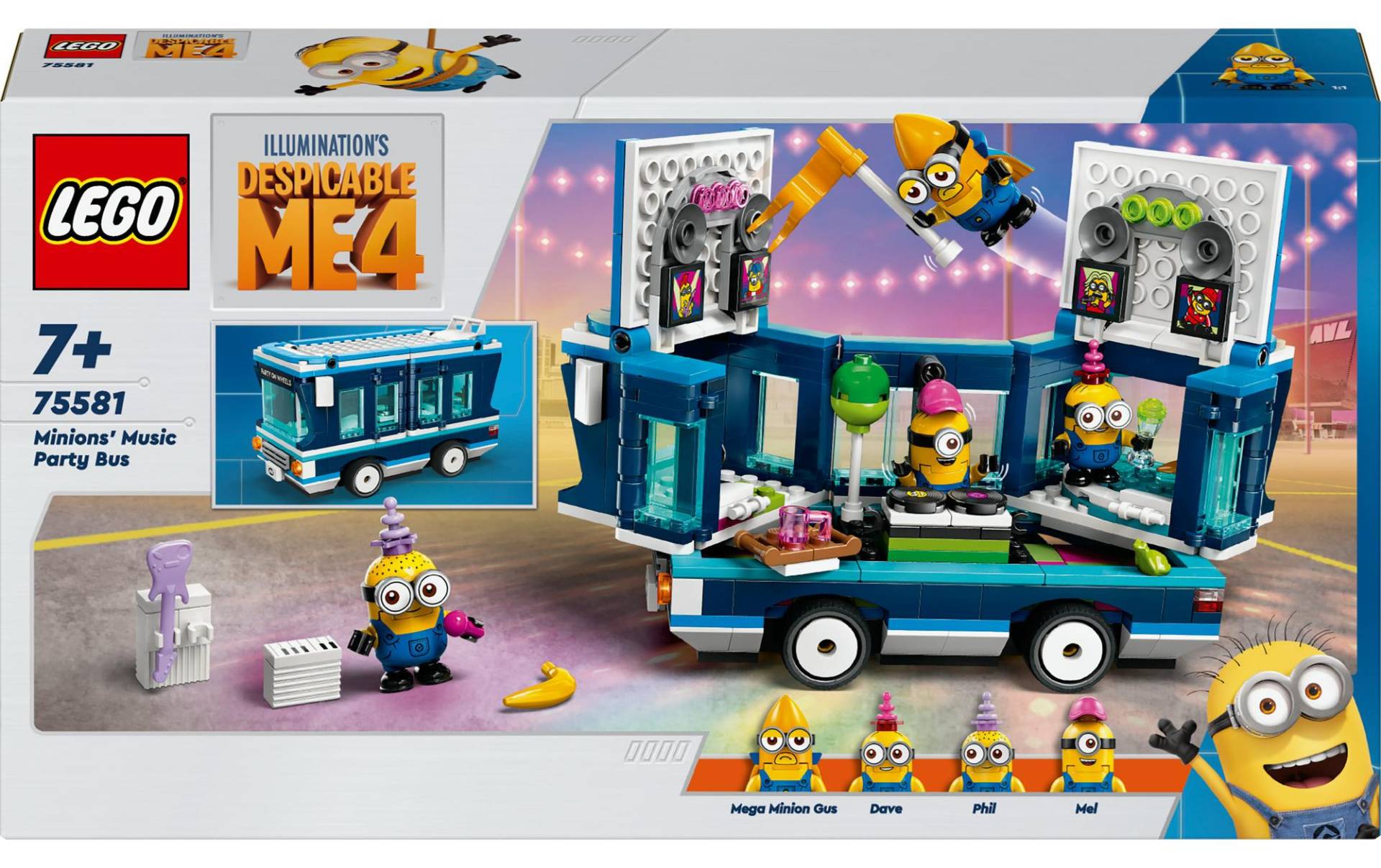 LEGO® Spielbausteine »Despicable Me 4 Minions und der Party Bus 75581«, (379 St.) von lego®