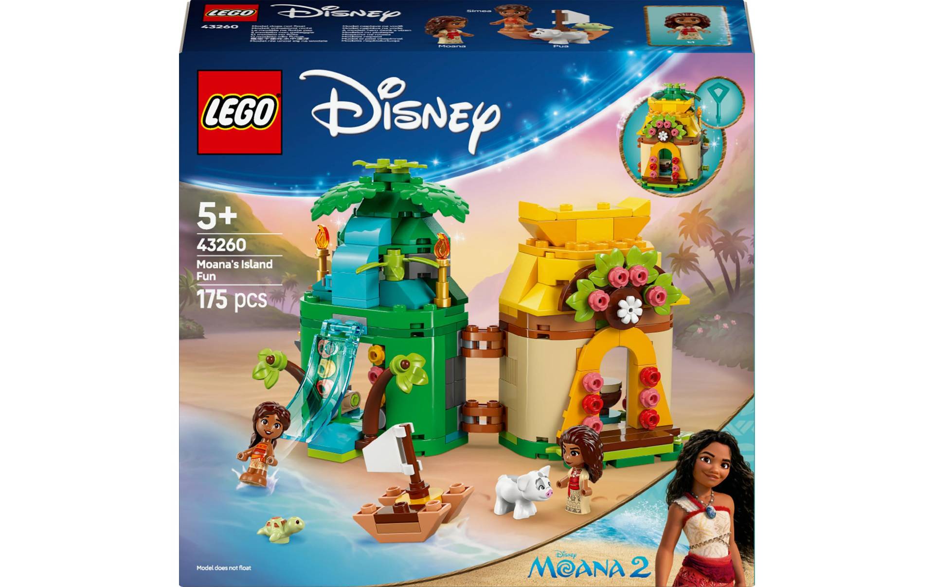 LEGO® Spielbausteine »Disney Princess Vaianas Inselspass 43260«, (175 St.) von lego®