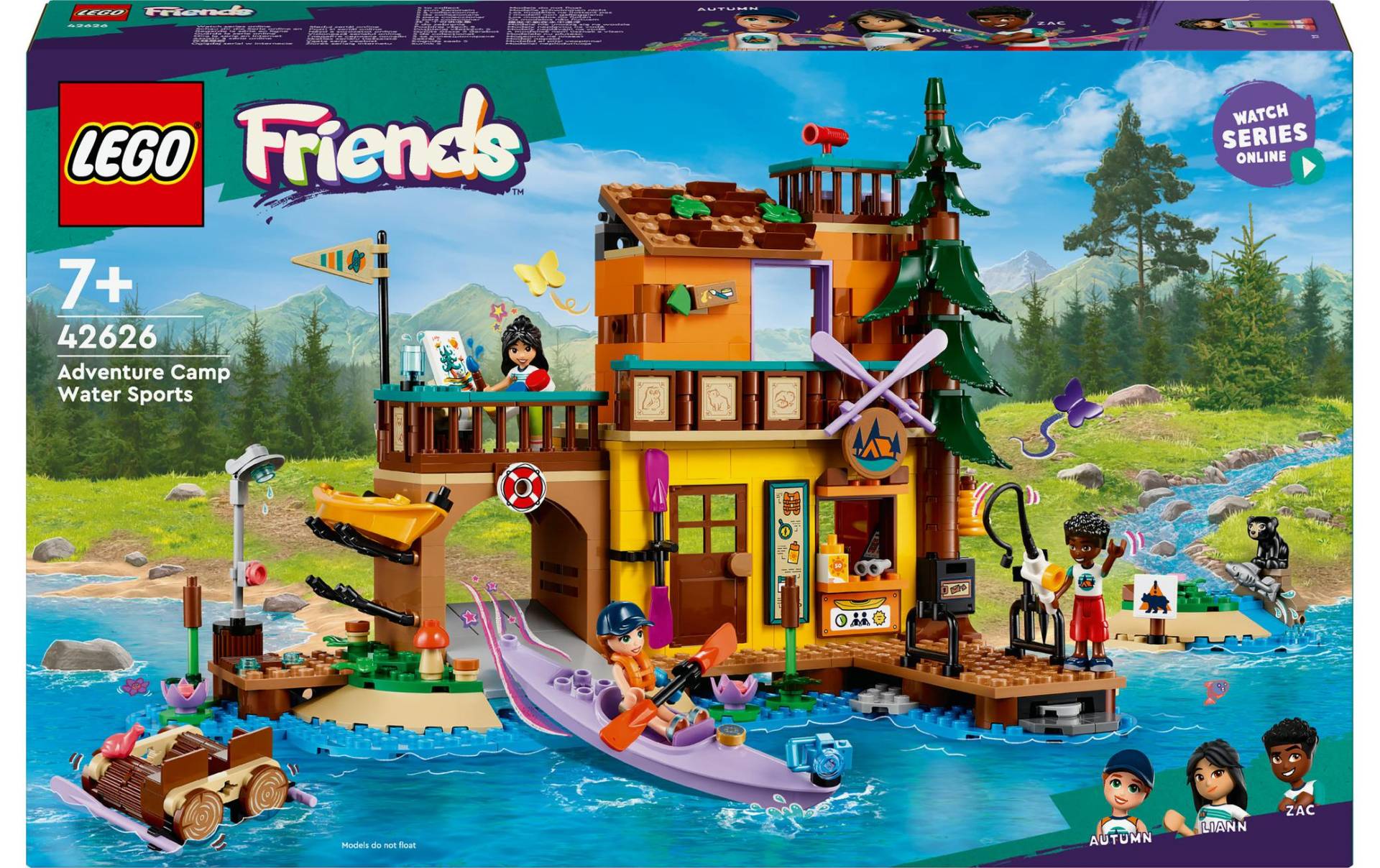 LEGO® Spielbausteine »Friends Abenteuercamp mit Kayak 42626«, (628 St.) von lego®