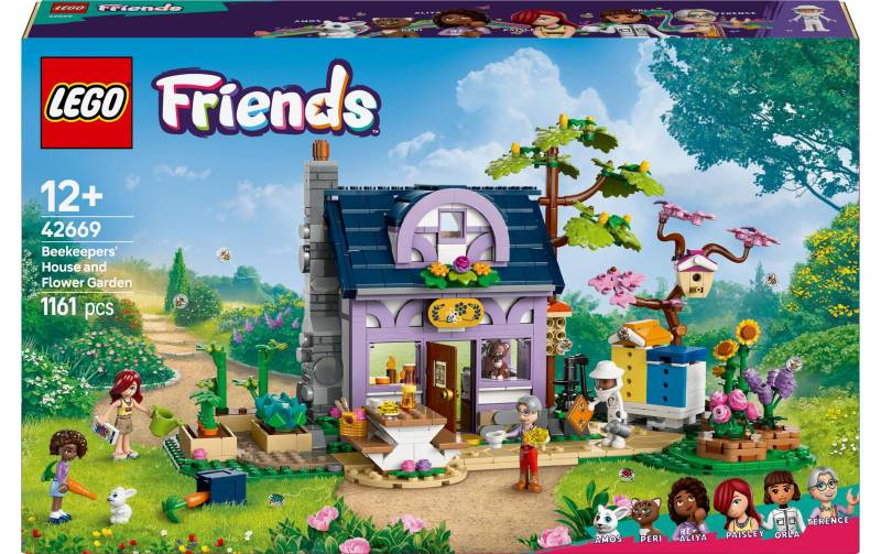 LEGO® Spielbausteine »Friends Haus und Blumengarten der Imker 42669«, (1161 St.) von lego®