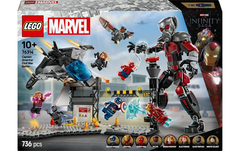 LEGO® Spielbausteine »Marvel Captain America: Civil War 76314«, (736 St.) von lego®