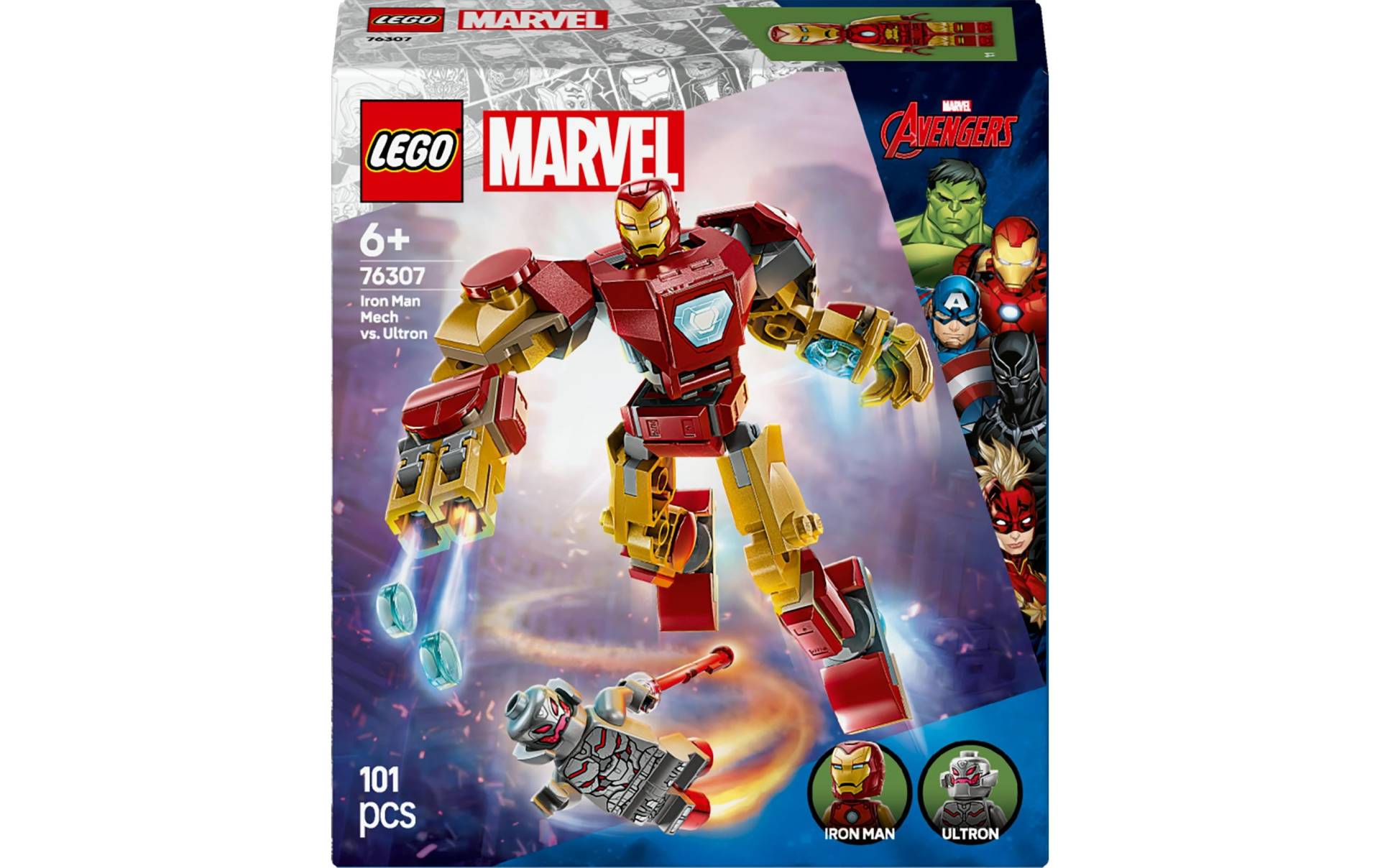 LEGO® Spielbausteine »Marvel Iron Man Mech vs. Ultron 76307«, (101 St.) von lego®