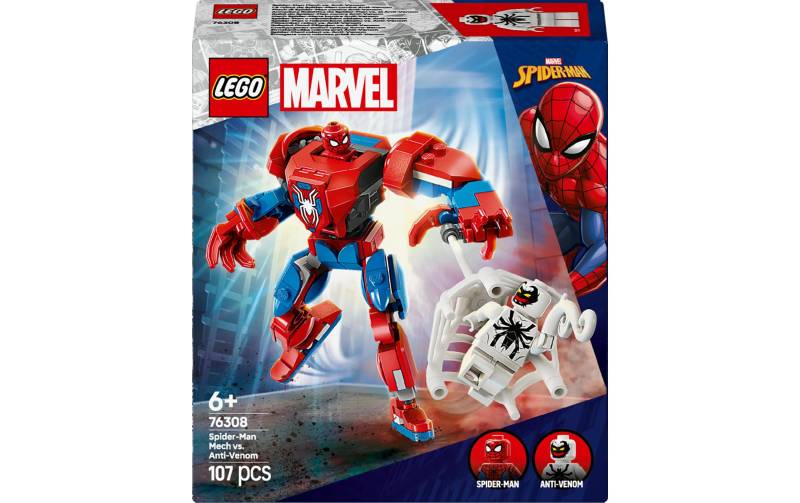 LEGO® Spielbausteine »Marvel Spider-Man Mech vs. Anti-Venom 76308«, (107 St.) von lego®