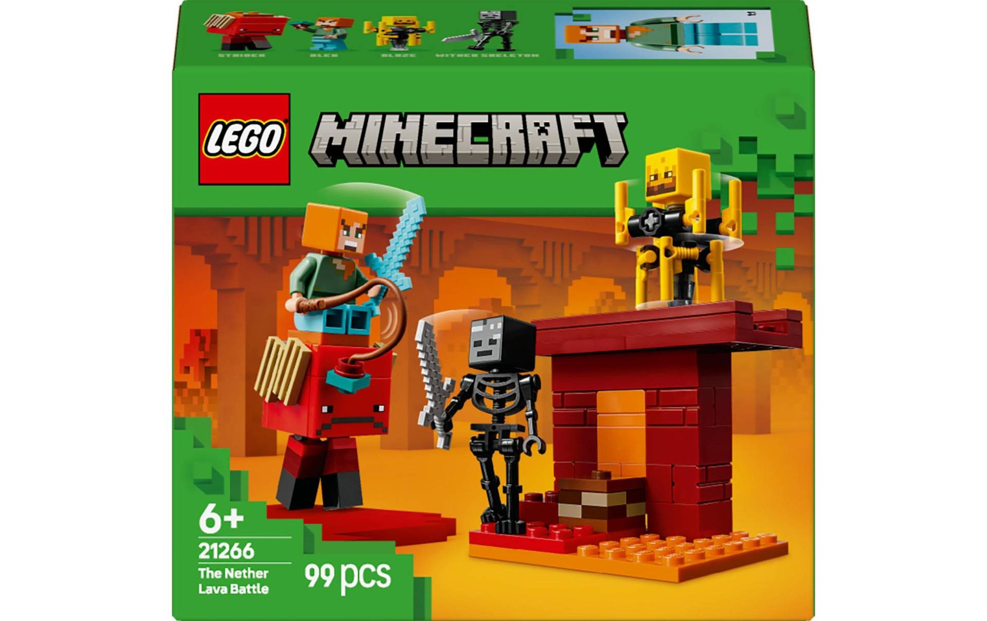 LEGO® Spielbausteine »Minecraft Das Lava-Duell im Nether 21266«, (99 St.) von lego®