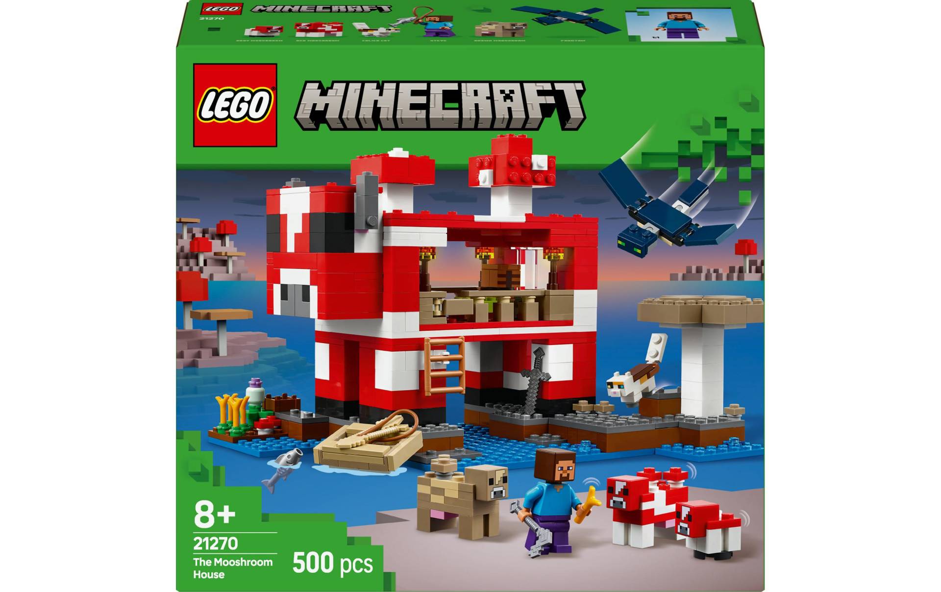 LEGO® Spielbausteine »Minecraft Das Pilzkuh-Haus 21270«, (500 St.) von lego®