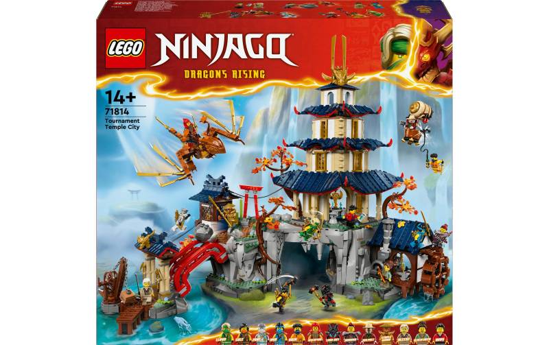 LEGO® Spielbausteine »Ninjago Turnier-Tempelstadt 71814«, (3489 St.), Interaktives Ninja-Spielset mit drehbarer Wassermühle von lego®