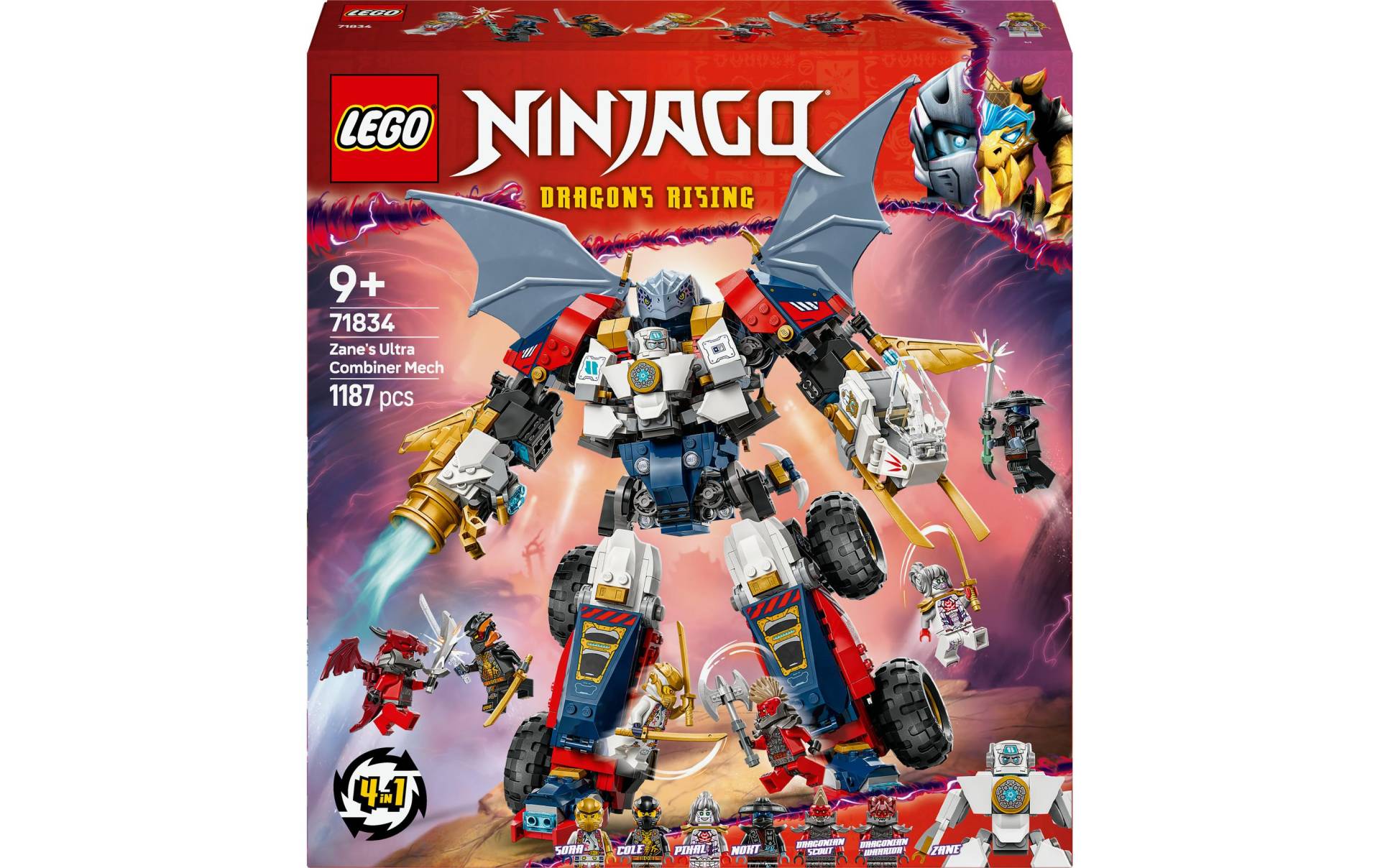 LEGO® Spielbausteine »Ninjago Zanes Ultra-Kombi-Mech 71834«, (1187 St.) von lego®