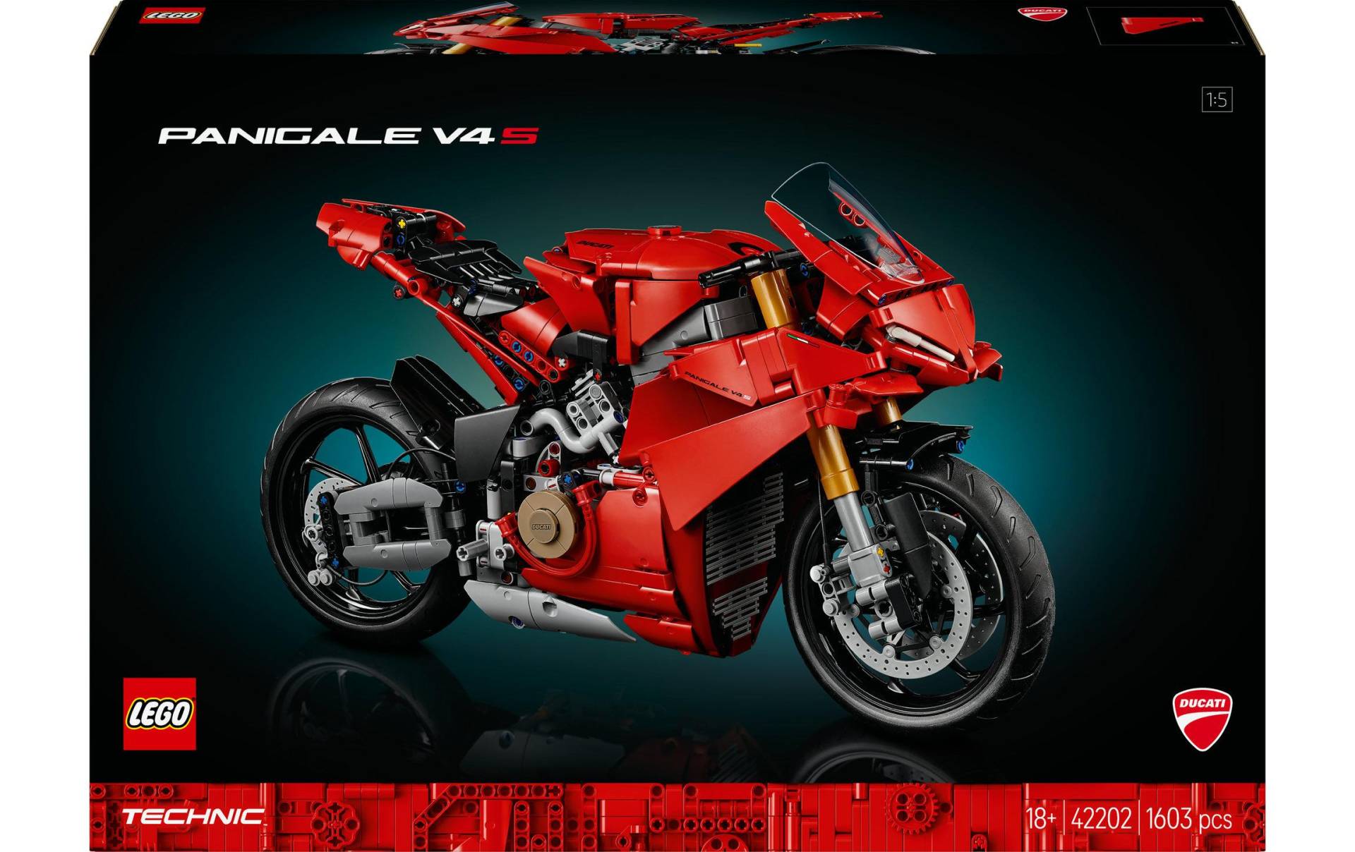 LEGO® Spielbausteine »Technic Ducati Panigale V4 S Motorrad 42202«, (1603 St.) von lego®