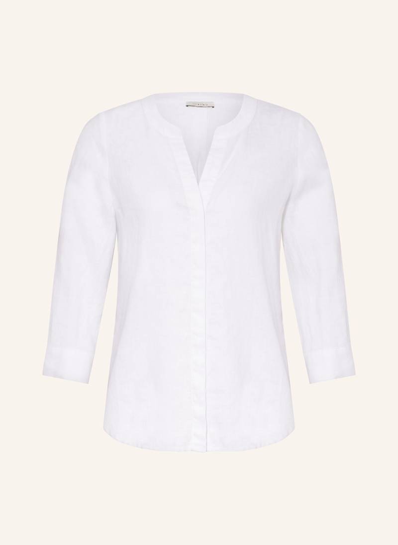 Lilienfels Blusenshirt Aus Leinen Mit 3/4-Arm weiss von lilienfels