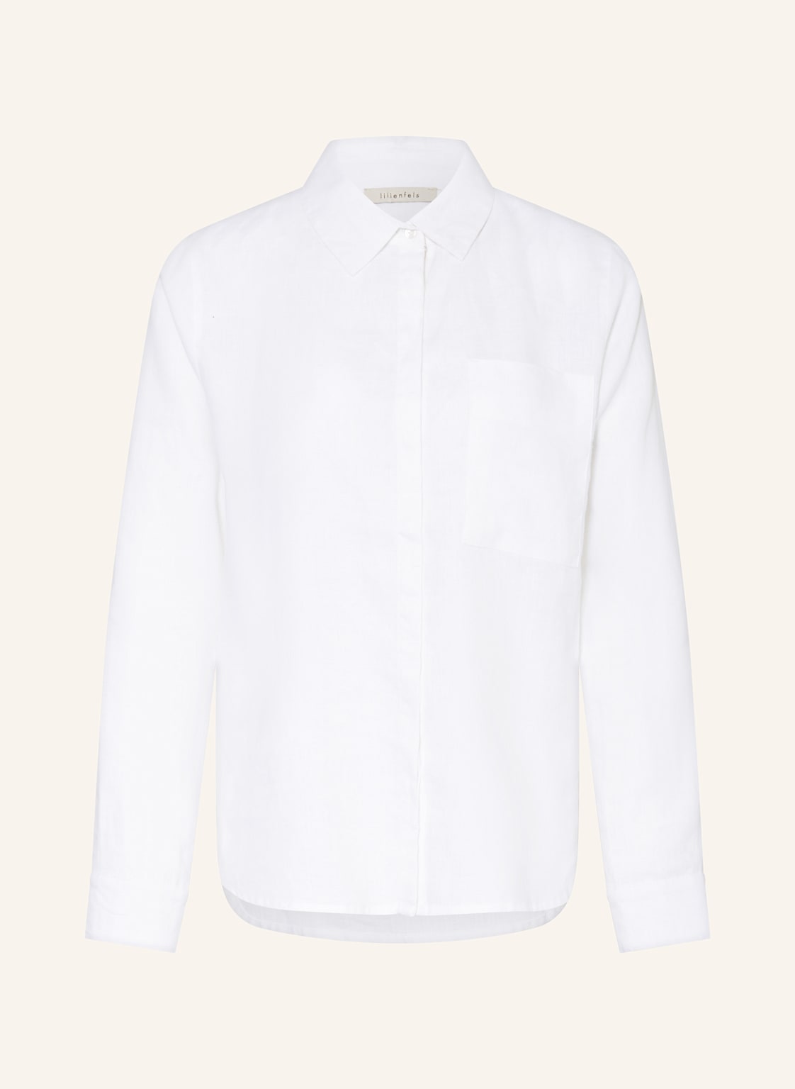 Lilienfels Hemdbluse Aus Leinen weiss Lilienfels Hemdbluse Aus Leinen weiss von lilienfels