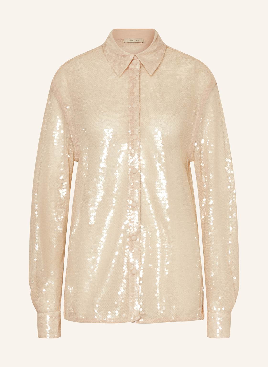 Lilienfels Hemdbluse Mit Pailletten beige Lilienfels Hemdbluse Mit Pailletten beige von lilienfels