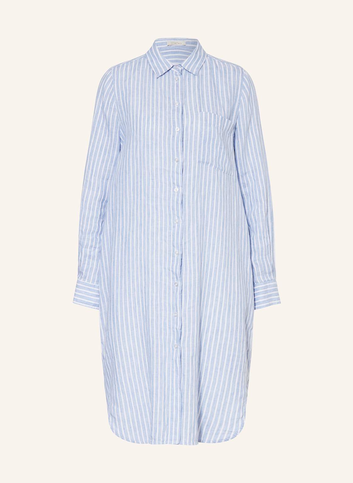 Lilienfels Hemdblusenkleid Aus Leinen blau Lilienfels Hemdblusenkleid Aus Leinen blau von lilienfels
