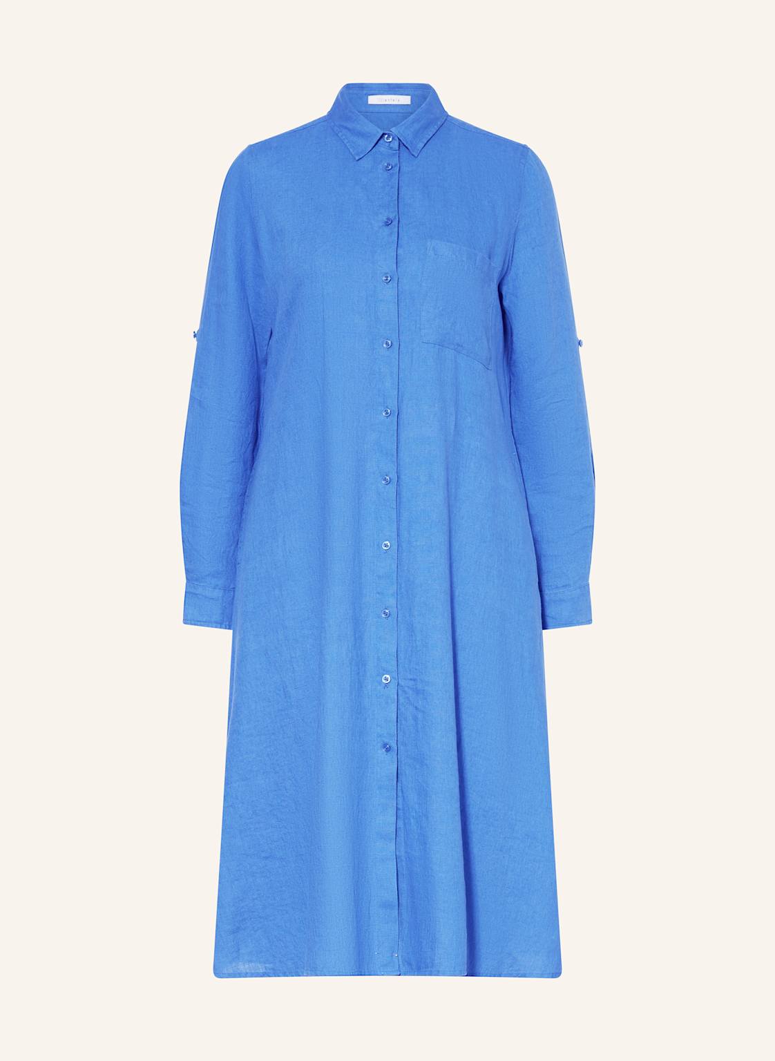 Lilienfels Hemdblusenkleid Aus Leinen blau von lilienfels