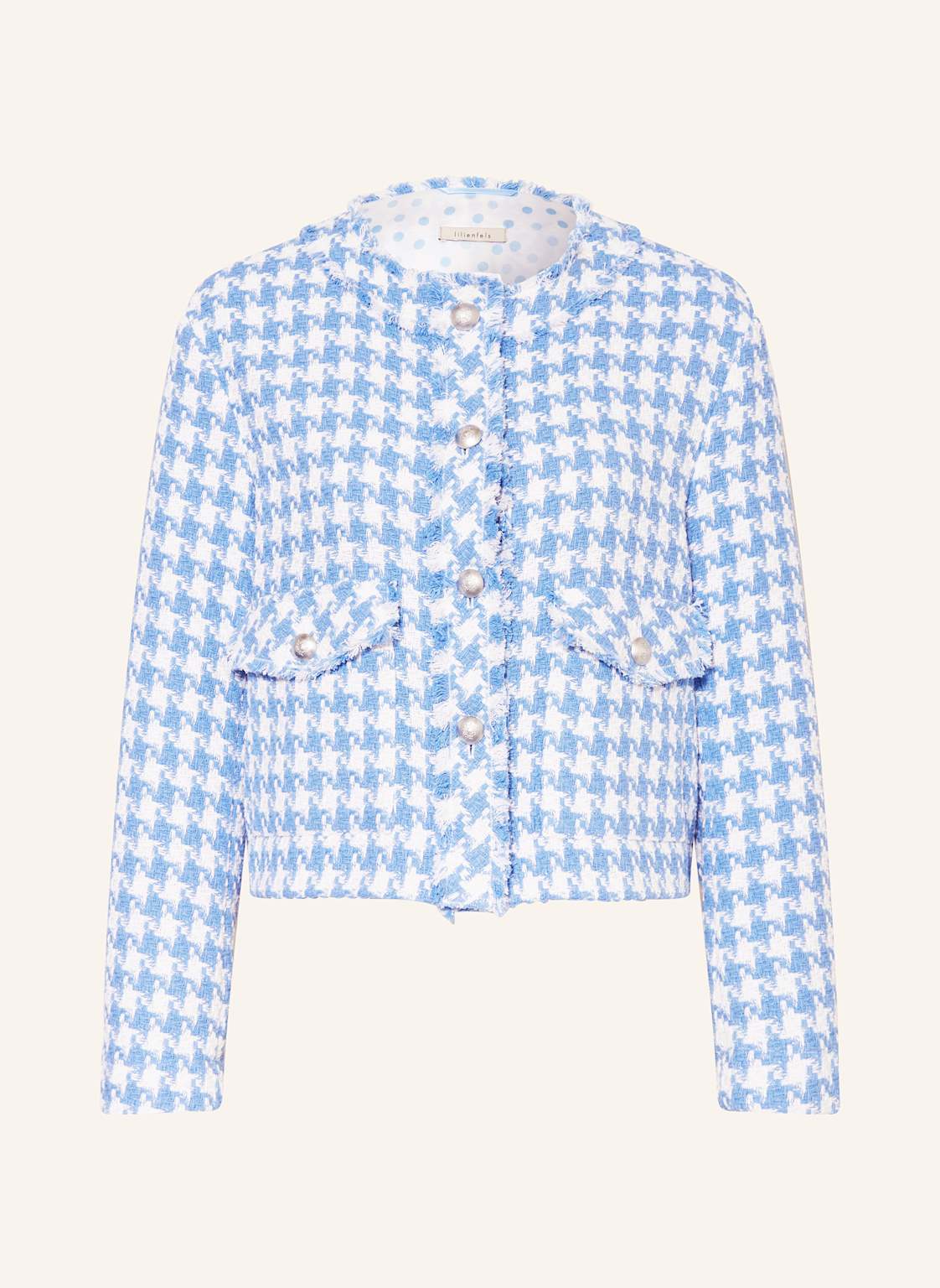 Lilienfels Kastenjacke Aus Bouclé blau Lilienfels Kastenjacke Aus Bouclé blau von lilienfels