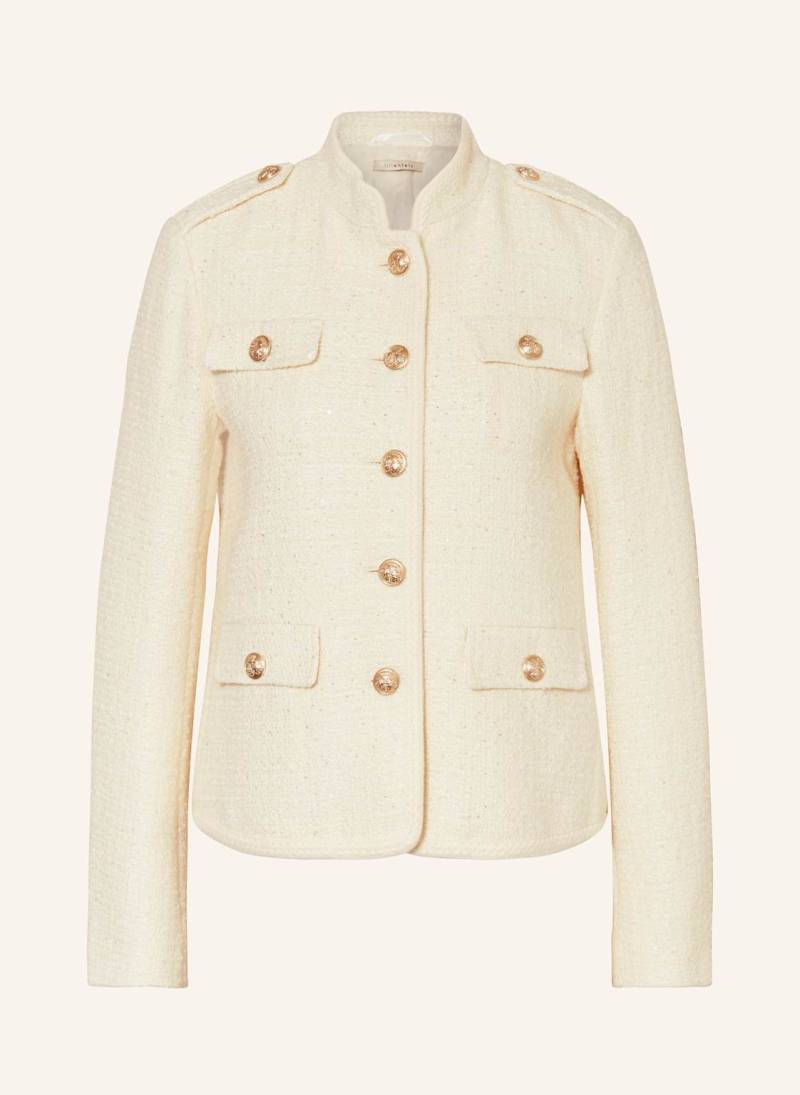 Lilienfels Kastenjacke Mit Pailletten beige von lilienfels