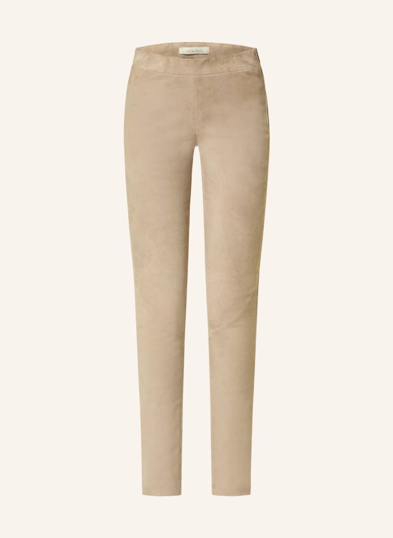 Lilienfels Leder-Leggings beige von lilienfels