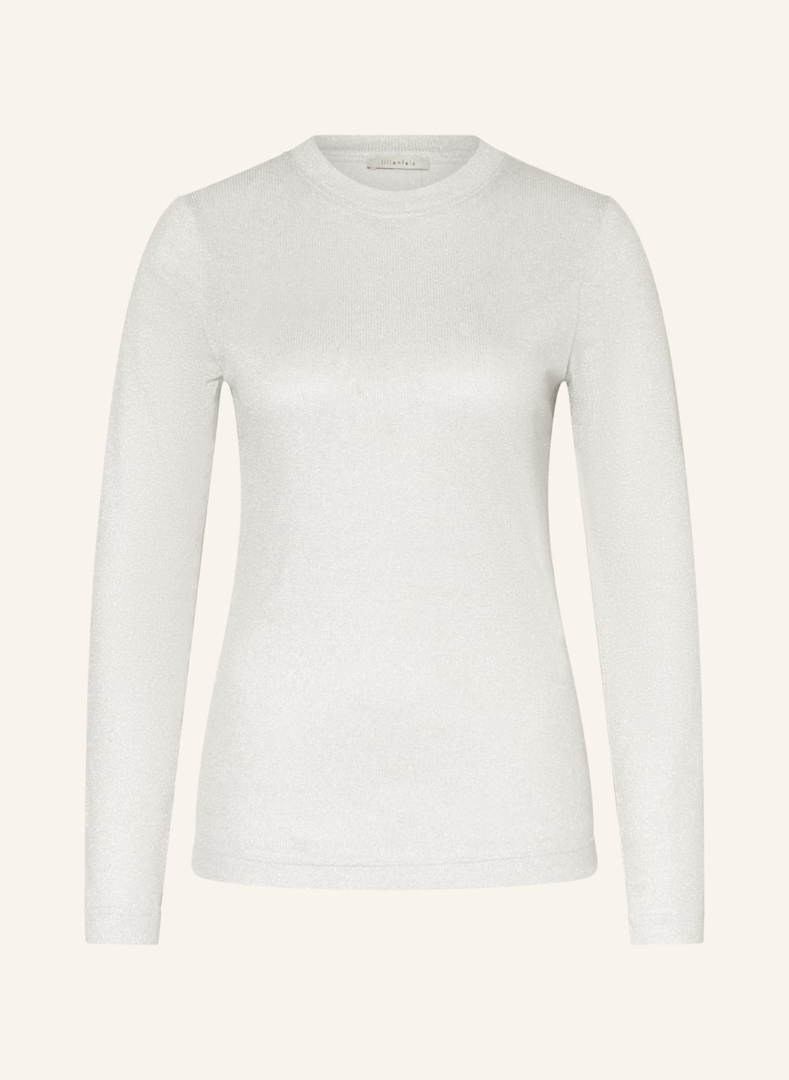 Lilienfels Longsleeve Mit Glitzergarn silber von lilienfels