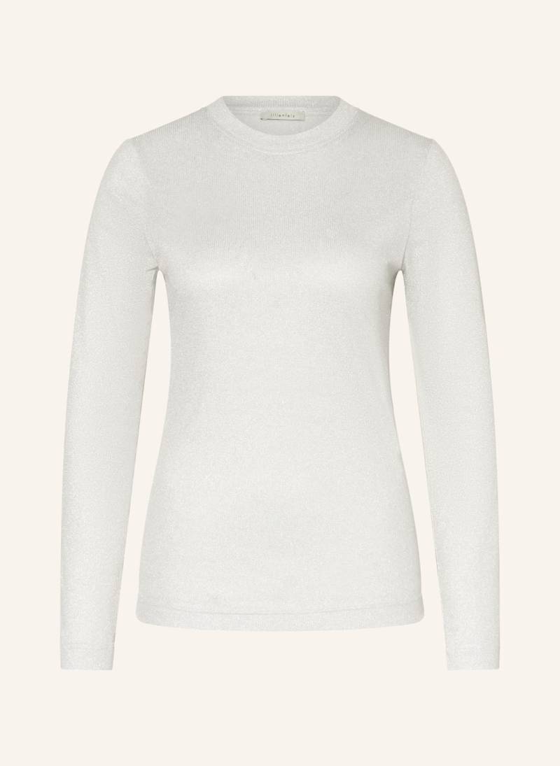 Lilienfels Longsleeve Mit Glitzergarn silber von lilienfels