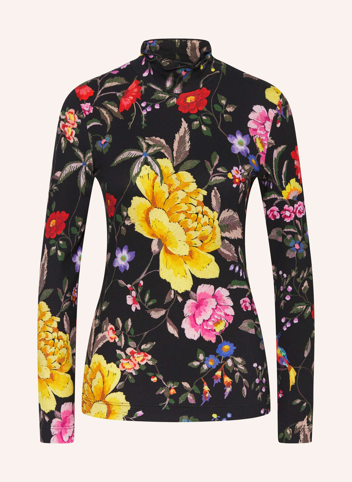 Lilienfels Longsleeve Mit Rüschen schwarz von lilienfels