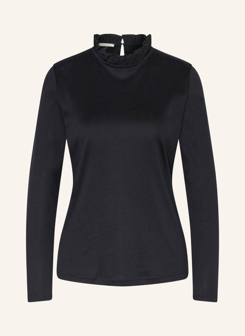 Lilienfels Longsleeve Mit Rüschen schwarz von lilienfels