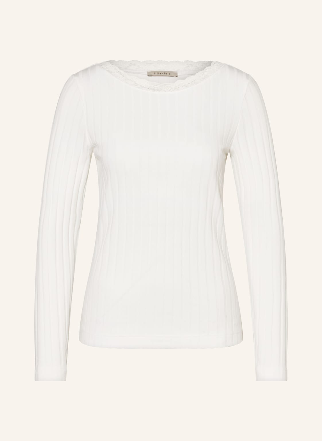 Lilienfels Longsleeve Mit Spitze weiss von lilienfels