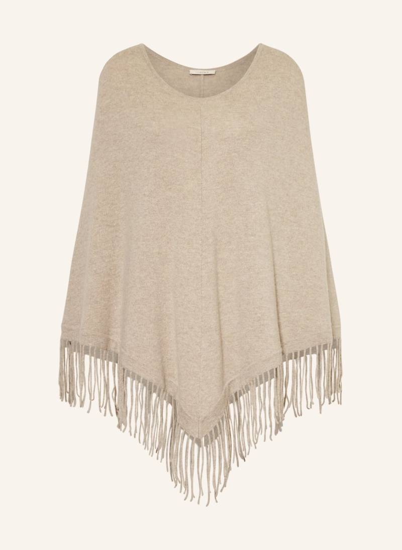 Lilienfels Poncho Mit Cashmere beige von lilienfels