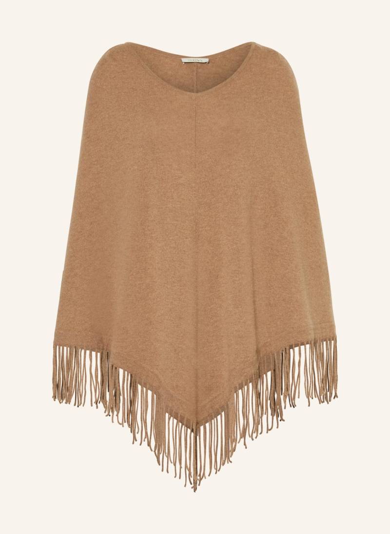 Lilienfels Poncho Mit Cashmere braun von lilienfels