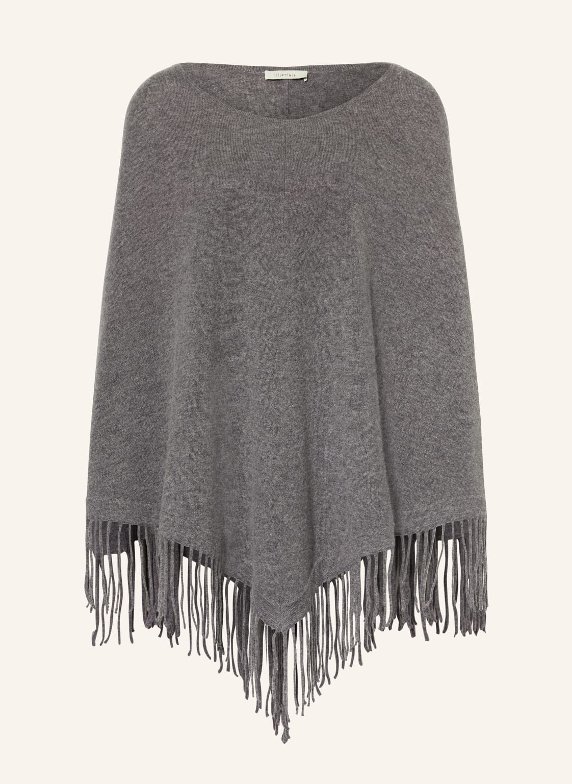 Lilienfels Poncho Mit Cashmere grau von lilienfels