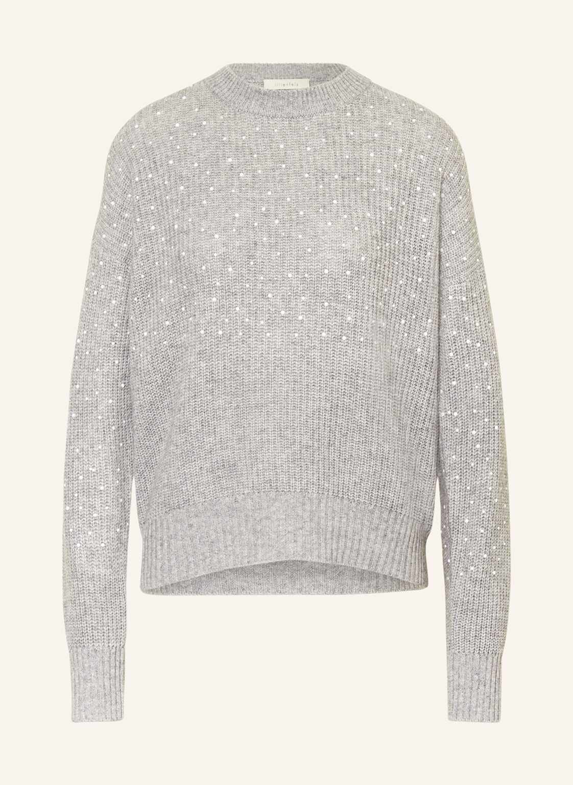 Lilienfels Pullover Mit Cashmere Und Schmucksteinen grau Lilienfels Pullover Mit Cashmere Und Schmucksteinen grau von lilienfels