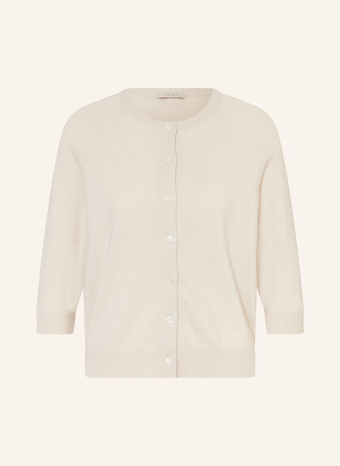 Lilienfels Strickjacke Aus Cashmere Mit 3/4-Arm weiss Lilienfels Strickjacke Aus Cashmere Mit 3/4-Arm weiss von lilienfels