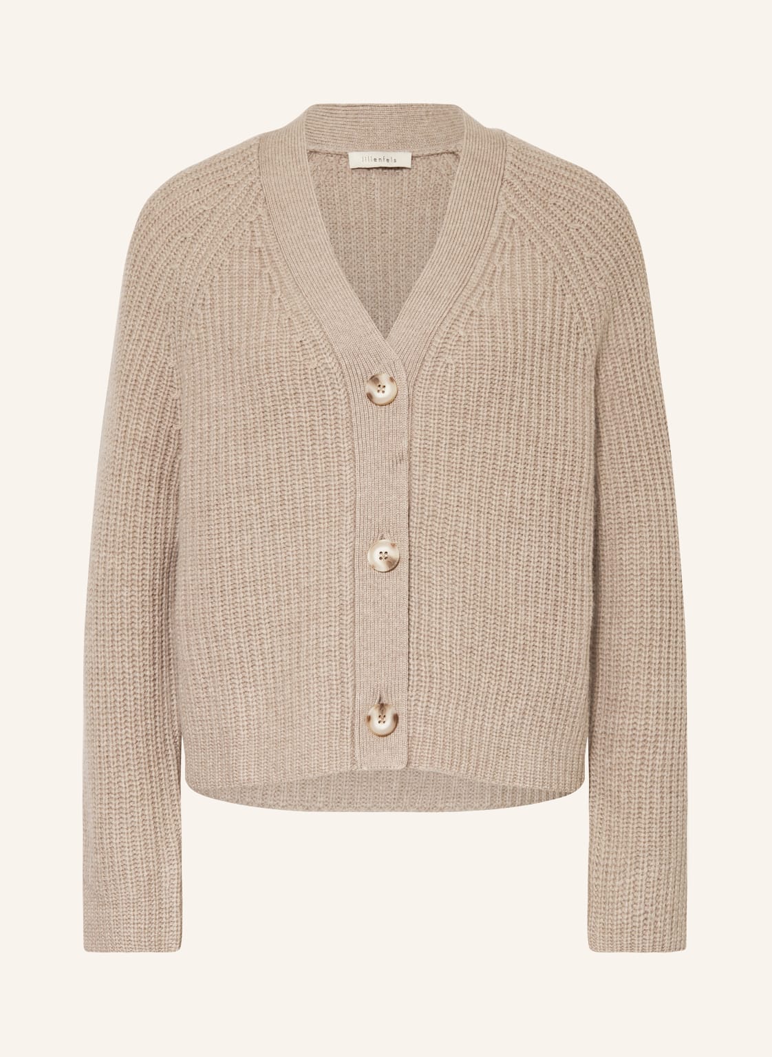 Lilienfels Strickjacke Mit Cashmere beige von lilienfels